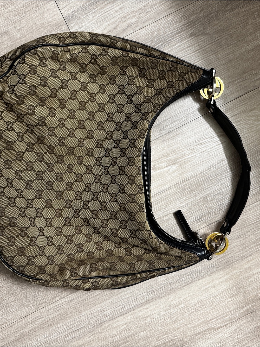 Gucci GG Twins Canvas Hobo Bag